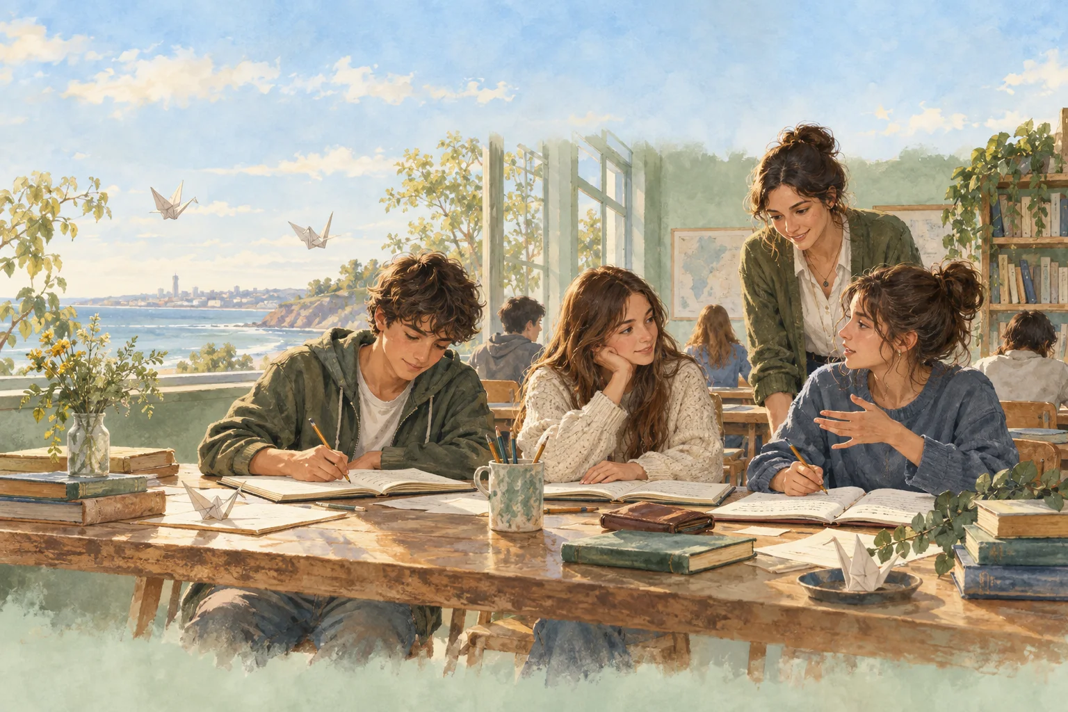 Estudiantes y una docente comparten historias.